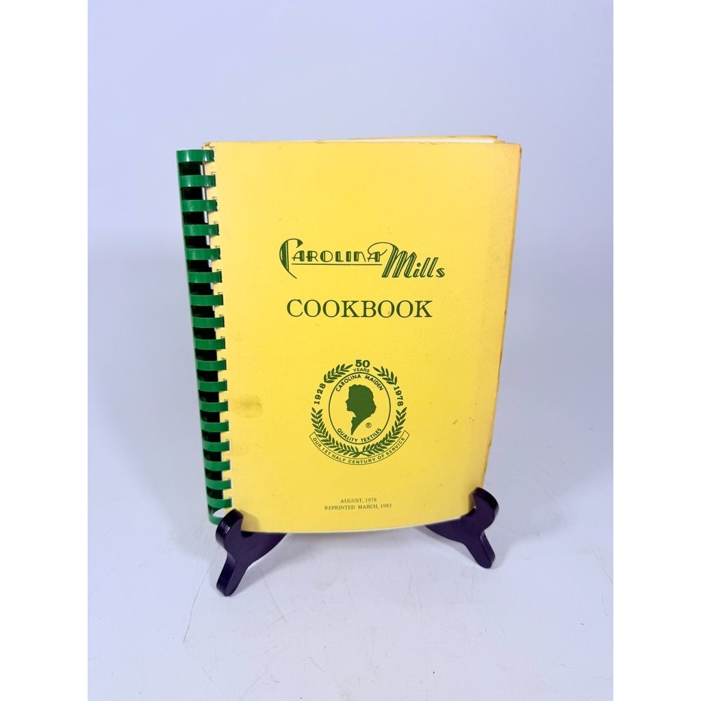 Vintage Cookbook Carolina Mills 1983 Cookbook Knitting Mill North Carolina Appalachia Recipes
