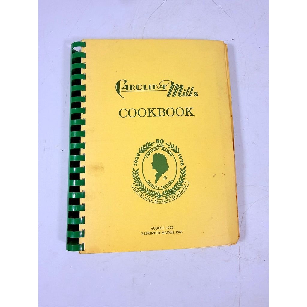 Vintage Cookbook Carolina Mills 1983 Cookbook Knitting Mill North Carolina Appalachia Recipes