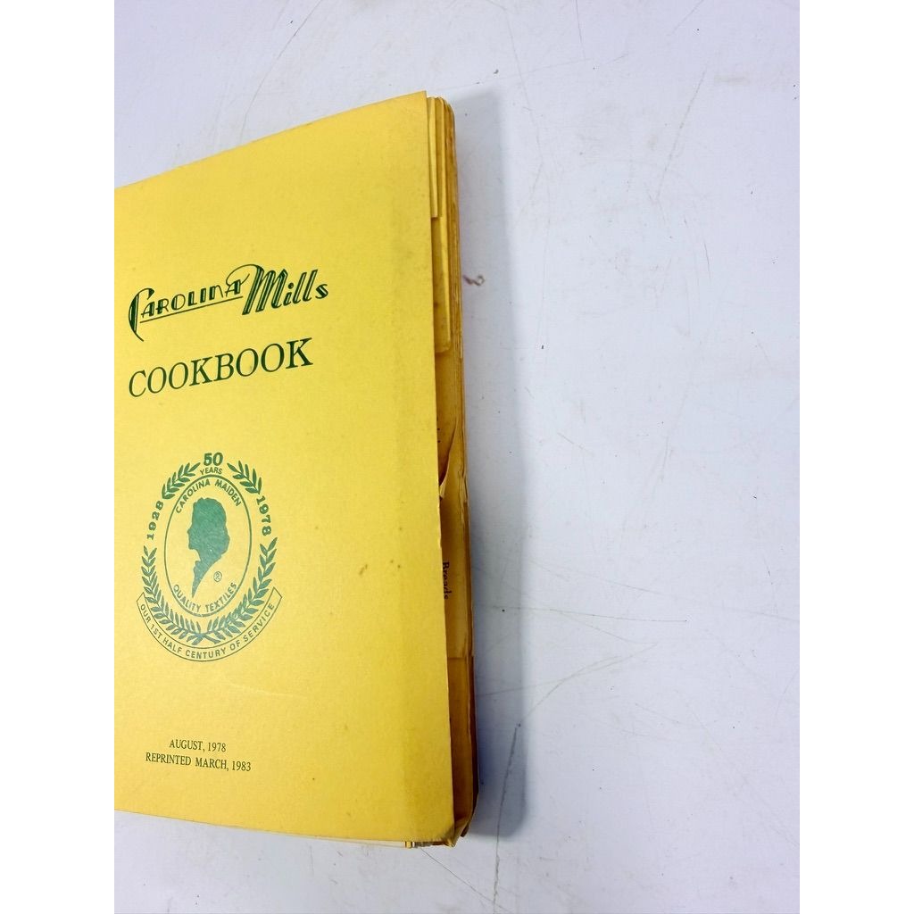 Vintage Cookbook Carolina Mills 1983 Cookbook Knitting Mill North Carolina Appalachia Recipes