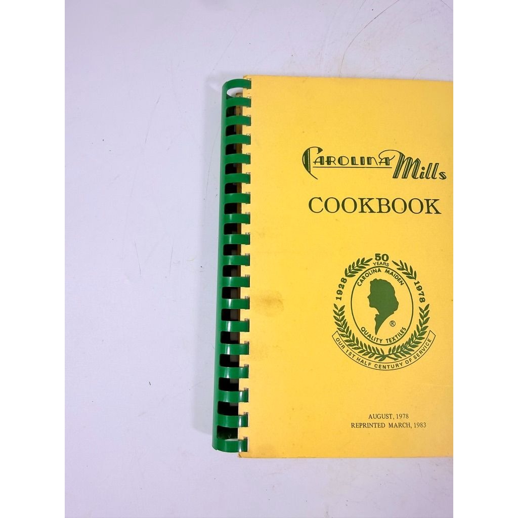 Vintage Cookbook Carolina Mills 1983 Cookbook Knitting Mill North Carolina Appalachia Recipes