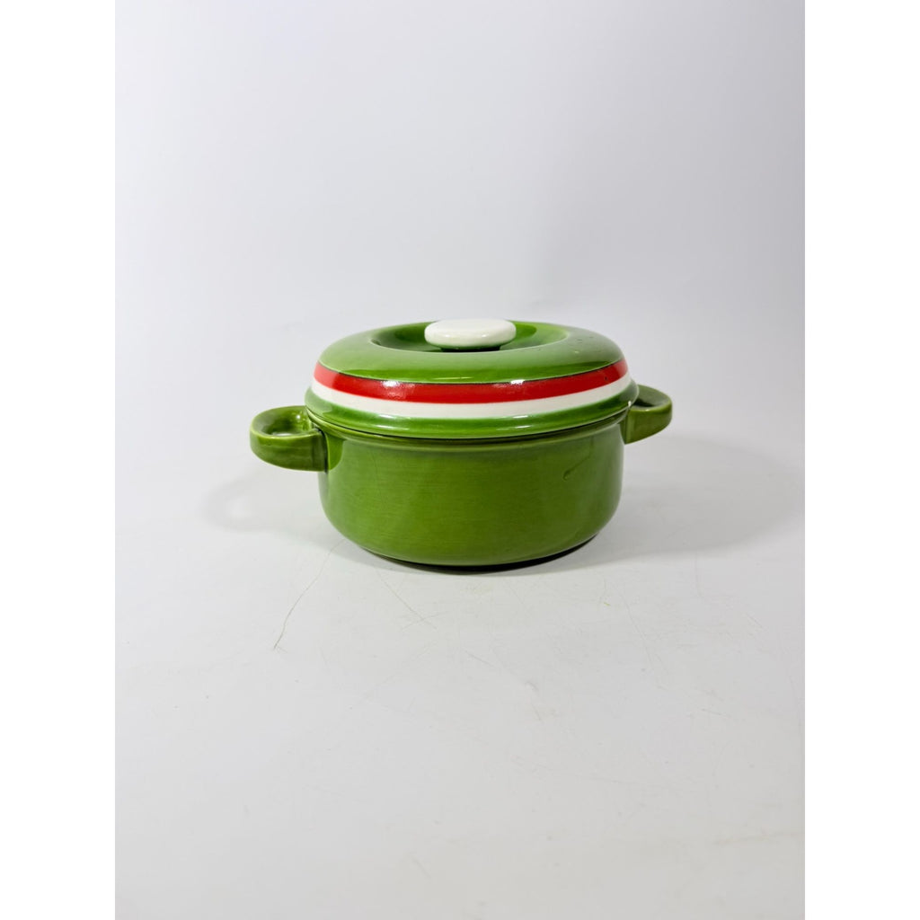 Covered Casserole Georges Briard La Salade Green Porcelain Red Peppers Decorative Replacement China Cookware Bakeware Kitcheware