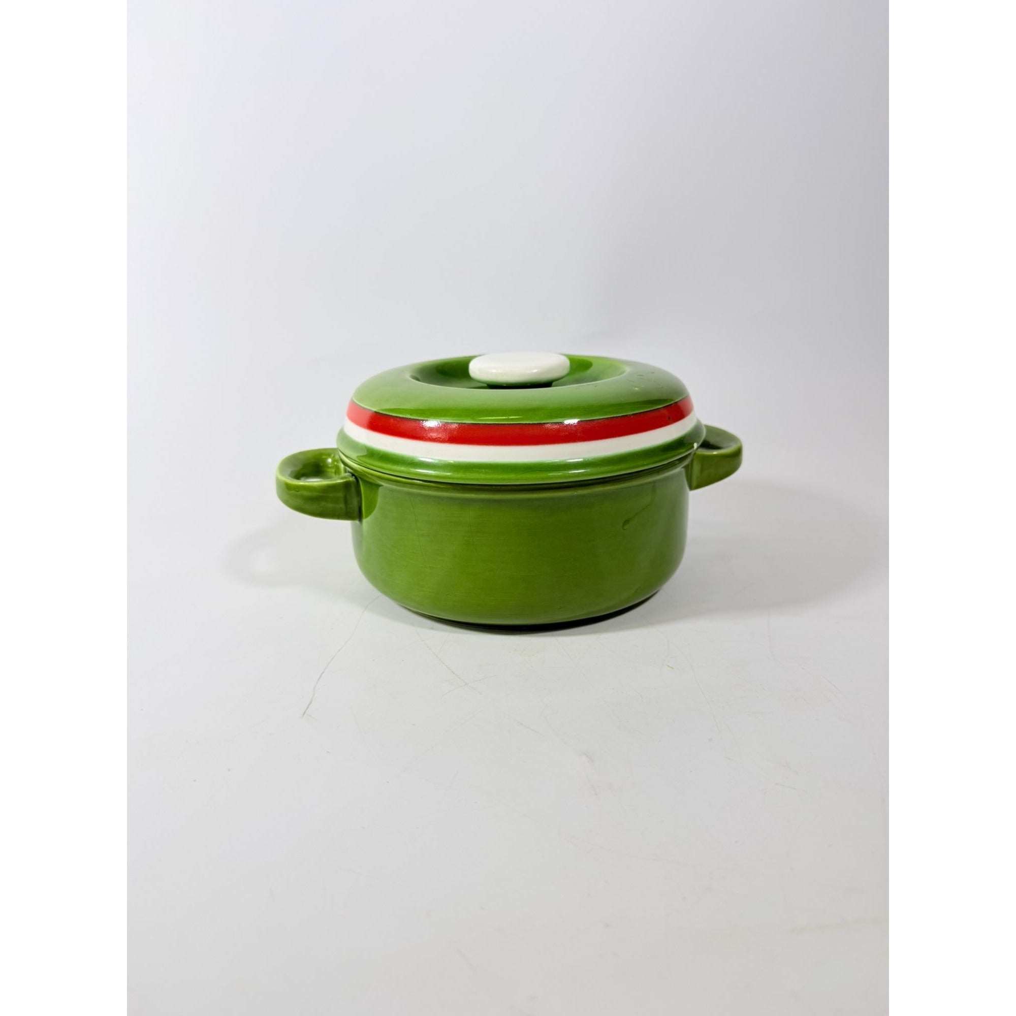 Covered Casserole Georges Briard La Salade Green Porcelain Red Peppers Decorative Replacement China Cookware Bakeware Kitcheware