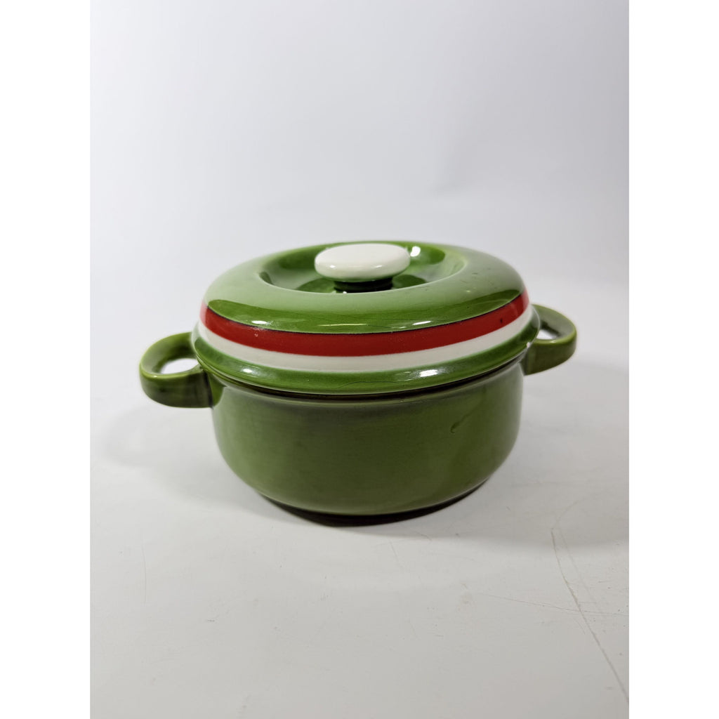 Covered Casserole Georges Briard La Salade Green Porcelain Red Peppers Decorative Replacement China Cookware Bakeware Kitcheware