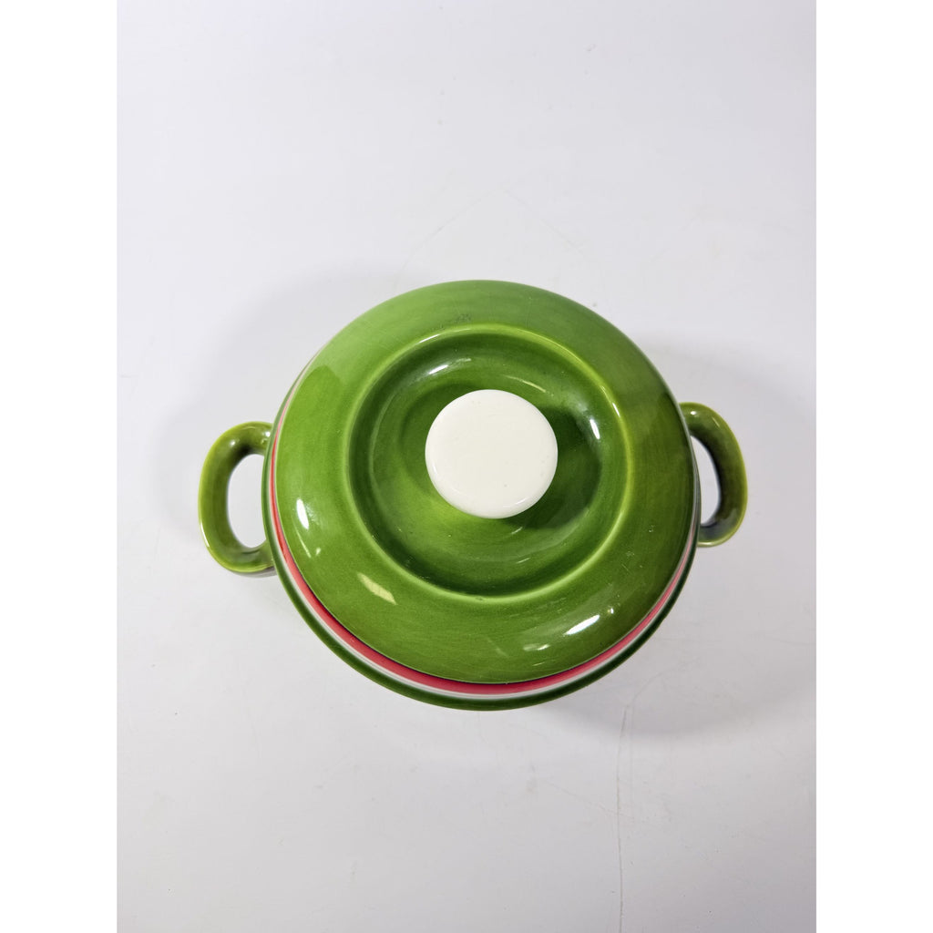 Covered Casserole Georges Briard La Salade Green Porcelain Red Peppers Decorative Replacement China Cookware Bakeware Kitcheware