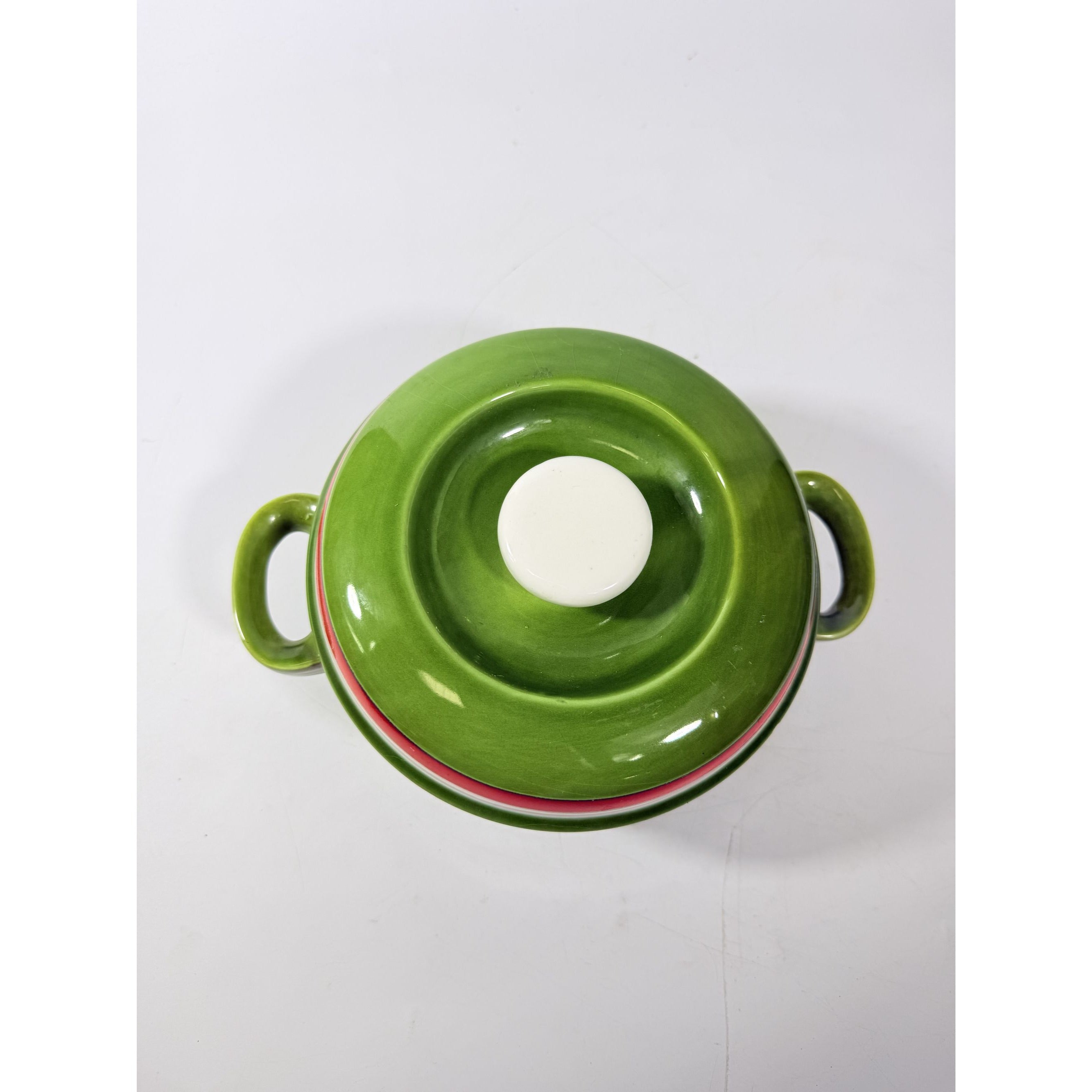 Covered Casserole Georges Briard La Salade Green Porcelain Red Peppers Decorative Replacement China Cookware Bakeware Kitcheware