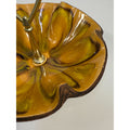 Tidbit Candy Nut Dish Handled  Sequoia Treasure Craft California Pottery 610 USA Orange  Peach Serveware Mid Century Retro Lava