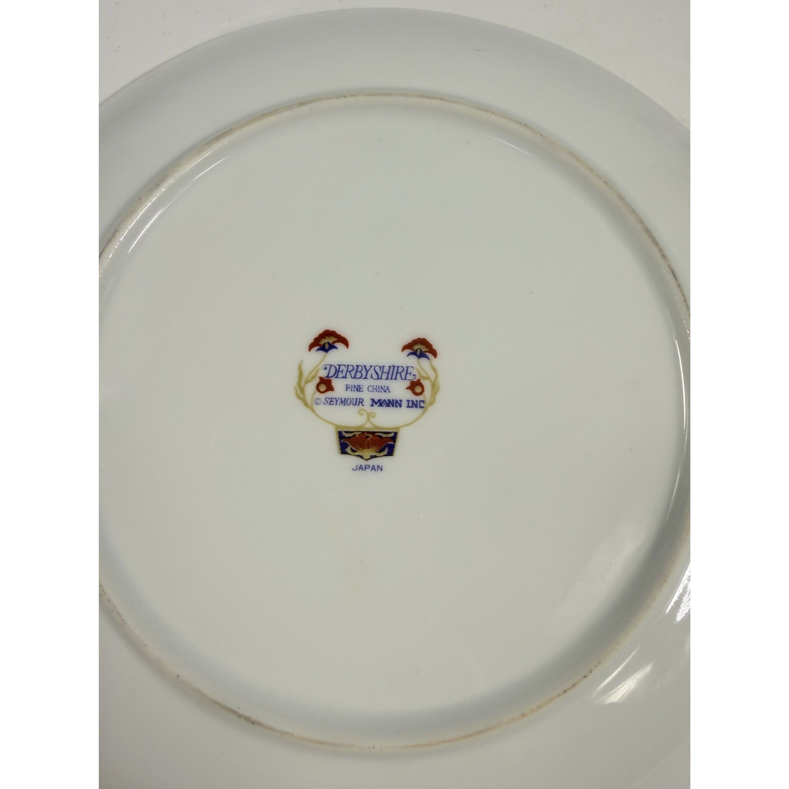 Snack Plates Imari Derbyshire Seymour Mann Set 8 Vintage Replacement China Vintage Oriental Red White Blue Gold Hostess Chinoiserie