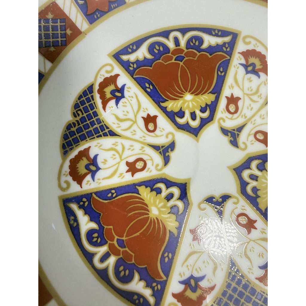 Snack Plates Imari Derbyshire Seymour Mann Set 8 Vintage Replacement China Vintage Oriental Red White Blue Gold Hostess Chinoiserie