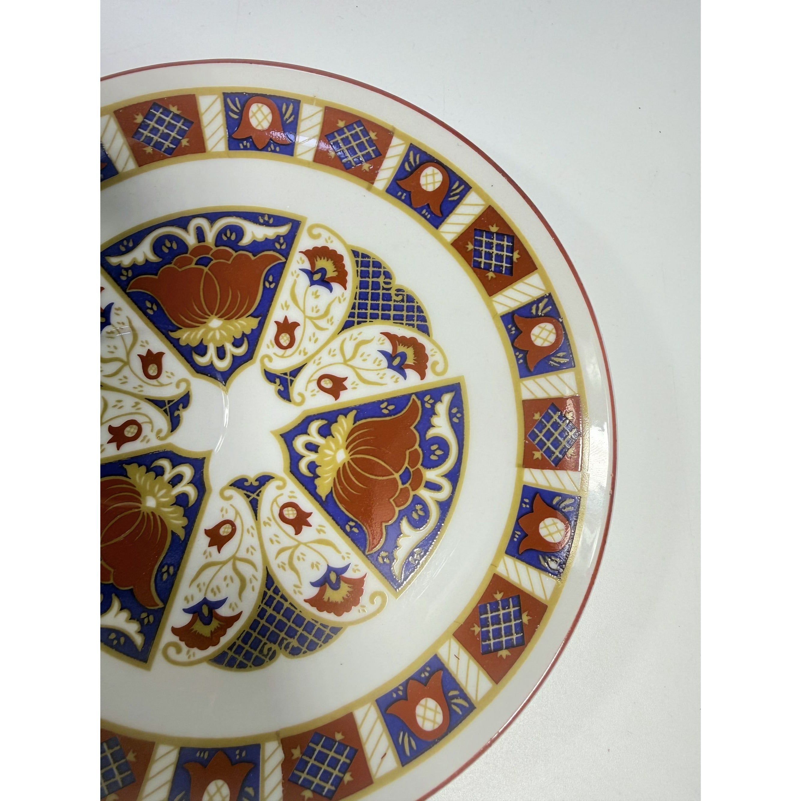 Snack Plates Imari Derbyshire Seymour Mann Set 8 Vintage Replacement China Vintage Oriental Red White Blue Gold Hostess Chinoiserie