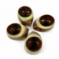 Coffee Tea Mugs Cups Tamac Pottery Frosty Fudge Brown Set 4 Perry Oklahoma Mid Century MCM 1950s abstract biomoric One Hander