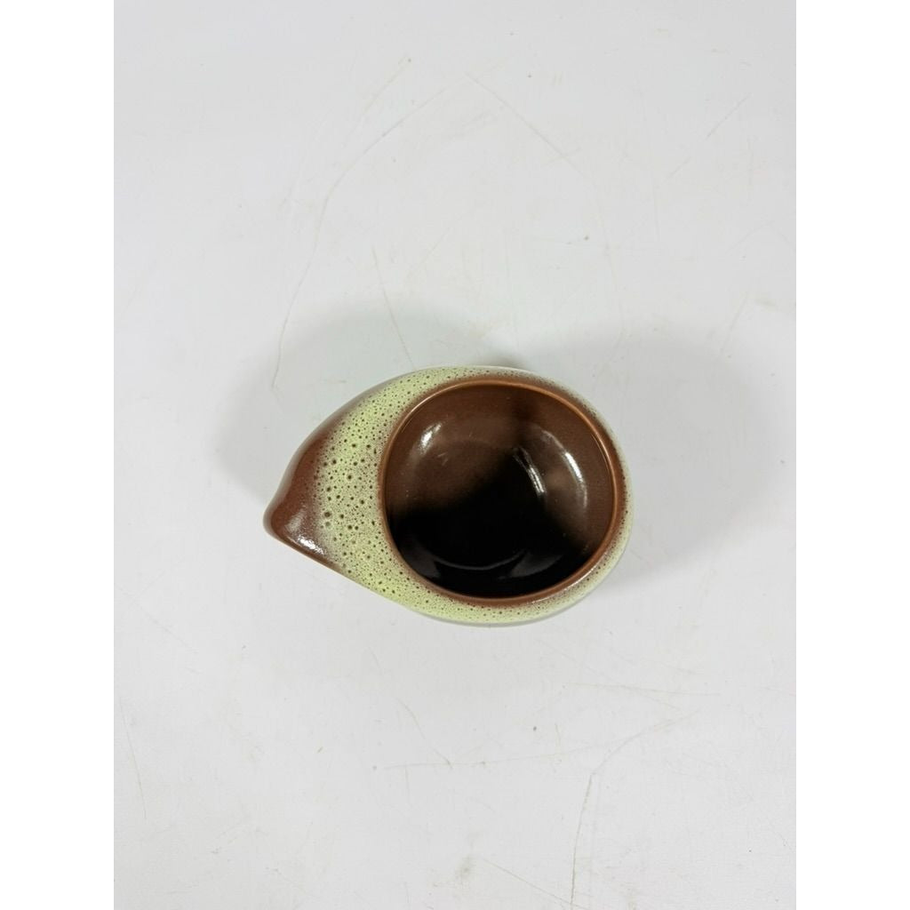 Coffee Tea Mugs Cups Tamac Pottery Frosty Fudge Brown Set 4 Perry Oklahoma Mid Century MCM 1950s abstract biomoric One Hander