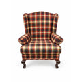 Doll Wingback Chair The Tender Art 18" Navy Blue Red Plaid Chair Bears