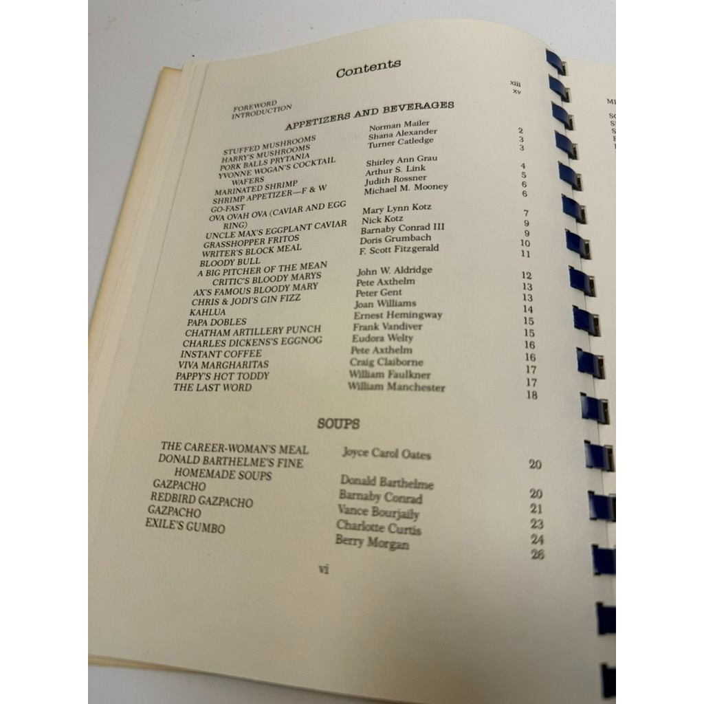 Cookbook Recipe Book The Great American Writers Cook book Vintage Faulkner Wells 1981 RARE Famous Writers Unique Kitchen