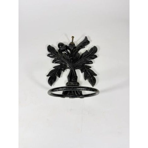Wall Bracket Cast Iron Floral Flower Pot Holder Sconce Leaf Acorn Motif Vintage Antique Outdoor Home Decor Decorative Accents