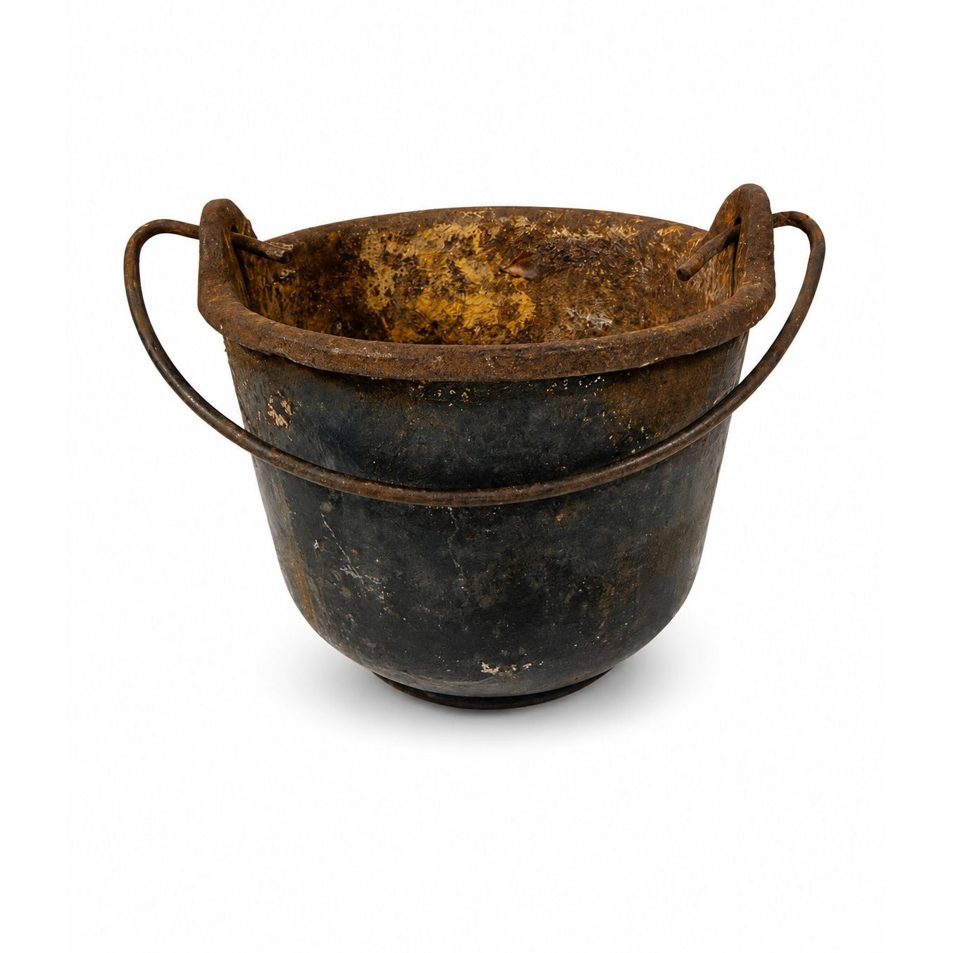Smelting Pot Vintage Cast Iron Lead Melting  w/ Bail Handle Stamped 5482 Cookware Industial Farmhouse Primitive Rusty
