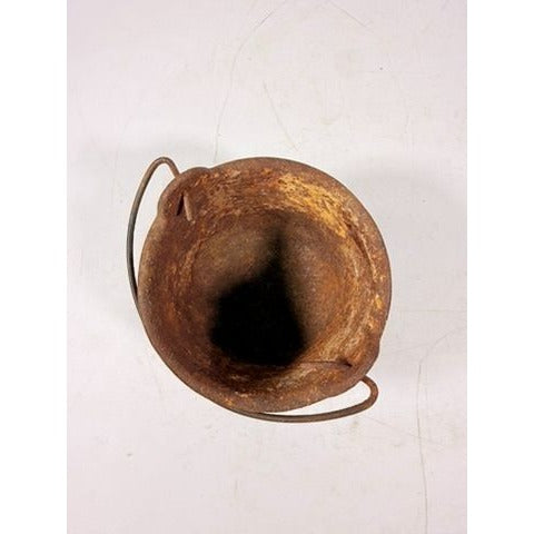 Smelting Pot Vintage Cast Iron Lead Melting  w/ Bail Handle Stamped 5482 Cookware Industial Farmhouse Primitive Rusty