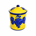 Italian Pottery Kitchen Canister Solimene Vetri Grapes Medium Size Hand Painted Italy Ktichenware Storage Tuscany Replacement China