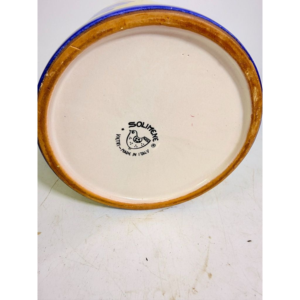 Italian Pottery Kitchen Canister Solimene Vetri Grapes Medium Size Hand Painted Italy Ktichenware Storage Tuscany Replacement China