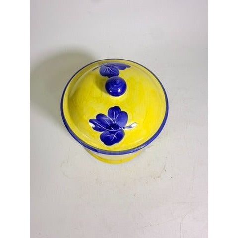 Italian Pottery Kitchen Canister Solimene Vetri Grapes Medium Size Hand Painted Italy Ktichenware Storage Tuscany Replacement China
