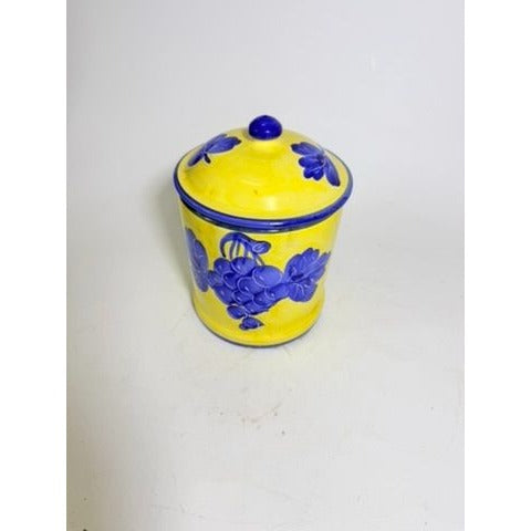 Italian Pottery Kitchen Canister Solimene Vetri Grapes Medium Size Hand Painted Italy Ktichenware Storage Tuscany Replacement China