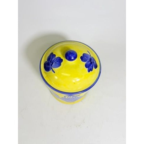 Italian Pottery Kitchen Canister Solimene Vetri Grapes Medium Size Hand Painted Italy Ktichenware Storage Tuscany Replacement China