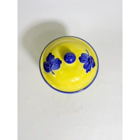 Italian Pottery Kitchen Canister Solimene Vetri Grapes Medium Size Hand Painted Italy Ktichenware Storage Tuscany Replacement China