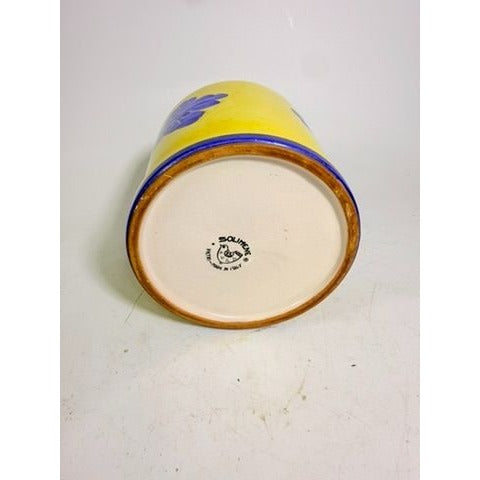 Italian Pottery Kitchen Canister Solimene Vetri Grapes Medium Size Hand Painted Italy Ktichenware Storage Tuscany Replacement China