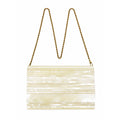Crossbody Purse Bag Clutch Vintage Acrylic Pearlescent Gold Hardware Mod Deco Hong Kong Party Evening