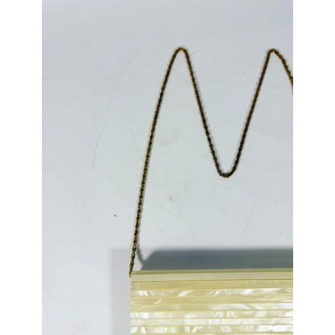 Crossbody Purse Bag Clutch Vintage Acrylic Pearlescent Gold Hardware Mod Deco Hong Kong Party Evening