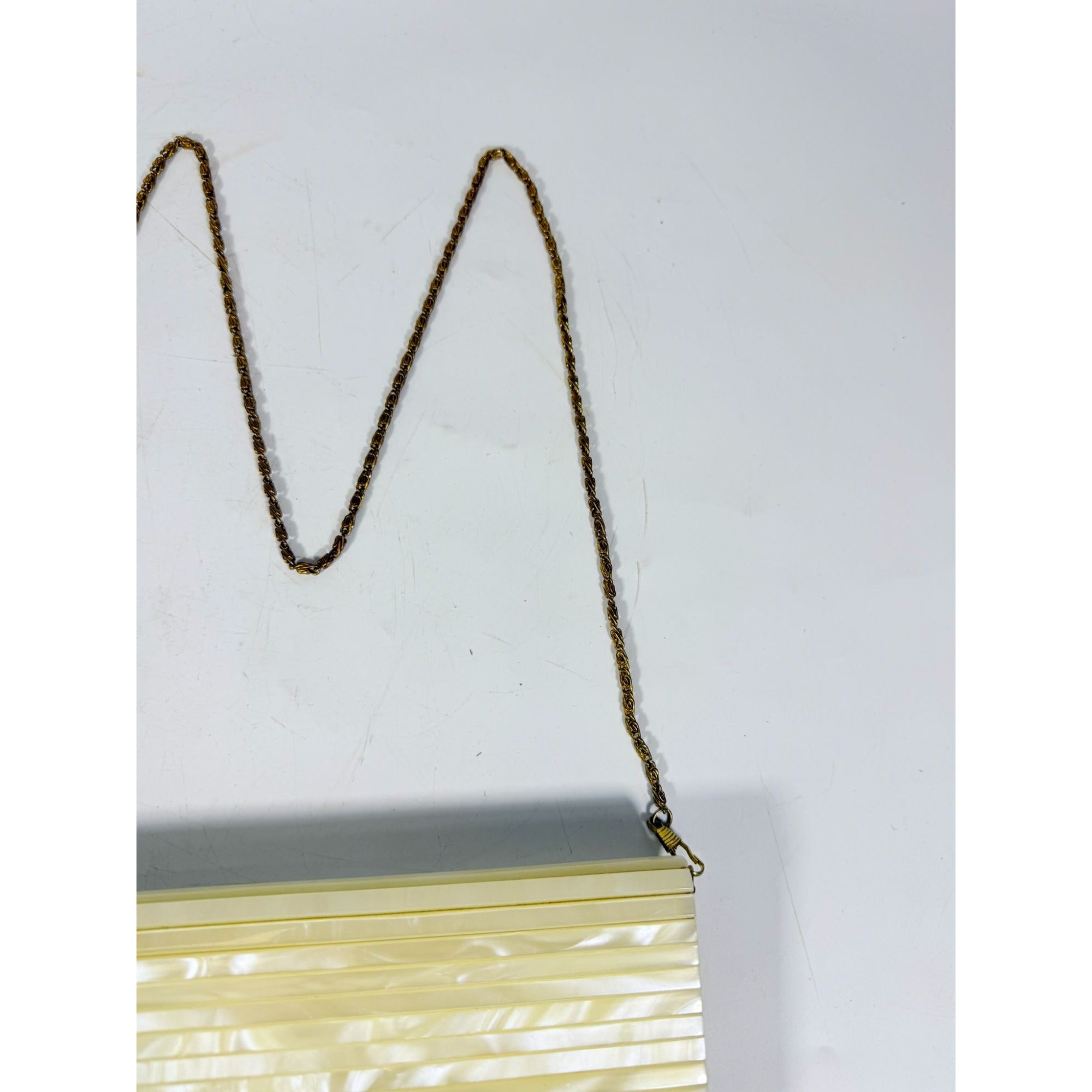 Crossbody Purse Bag Clutch Vintage Acrylic Pearlescent Gold Hardware Mod Deco Hong Kong Party Evening