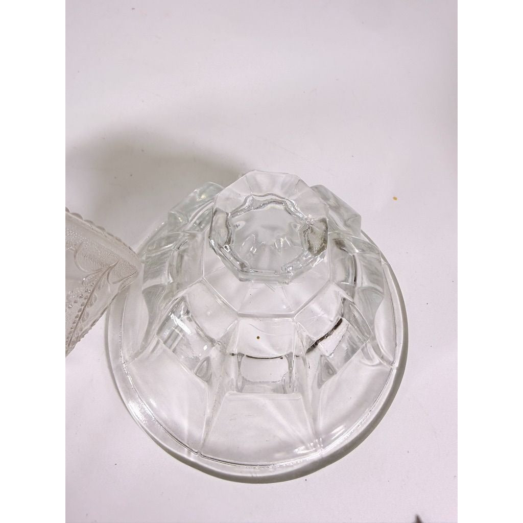 Lidded Compote EAPG National glass Company Teardrop and Tassel Antique Lid Dommed Pressed Glass Candy Dish Covered Replacement Glassware