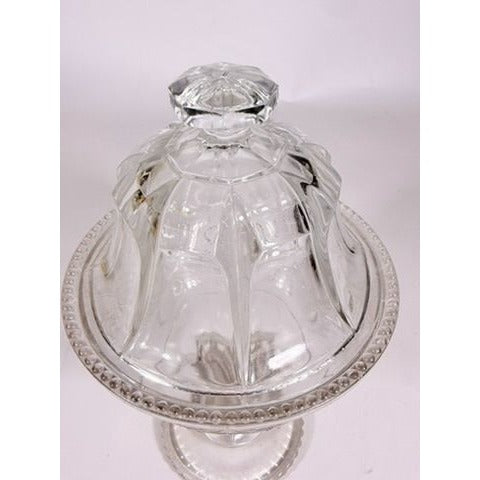 Lidded Compote EAPG National glass Company Teardrop and Tassel Antique Lid Dommed Pressed Glass Candy Dish Covered Replacement Glassware