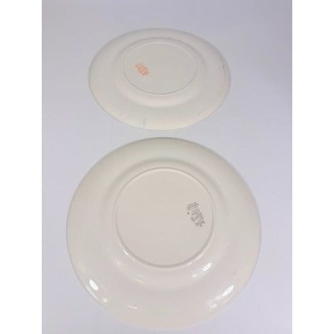 Service Plate Charger Pair Imperial By Salem China Co Godey's Victorian Ladies Fashion Blue 23K GOLD Wall Gallery Decor
