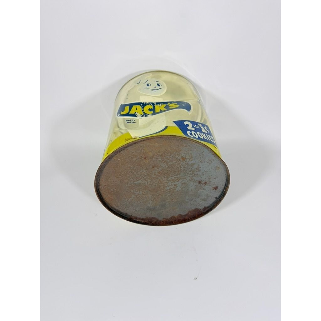 Store Display Bulk Container Jar Happy Jack's Cookie Company Plastic 2 for 1 Cent Collectible Grocery Vintage Mid Century