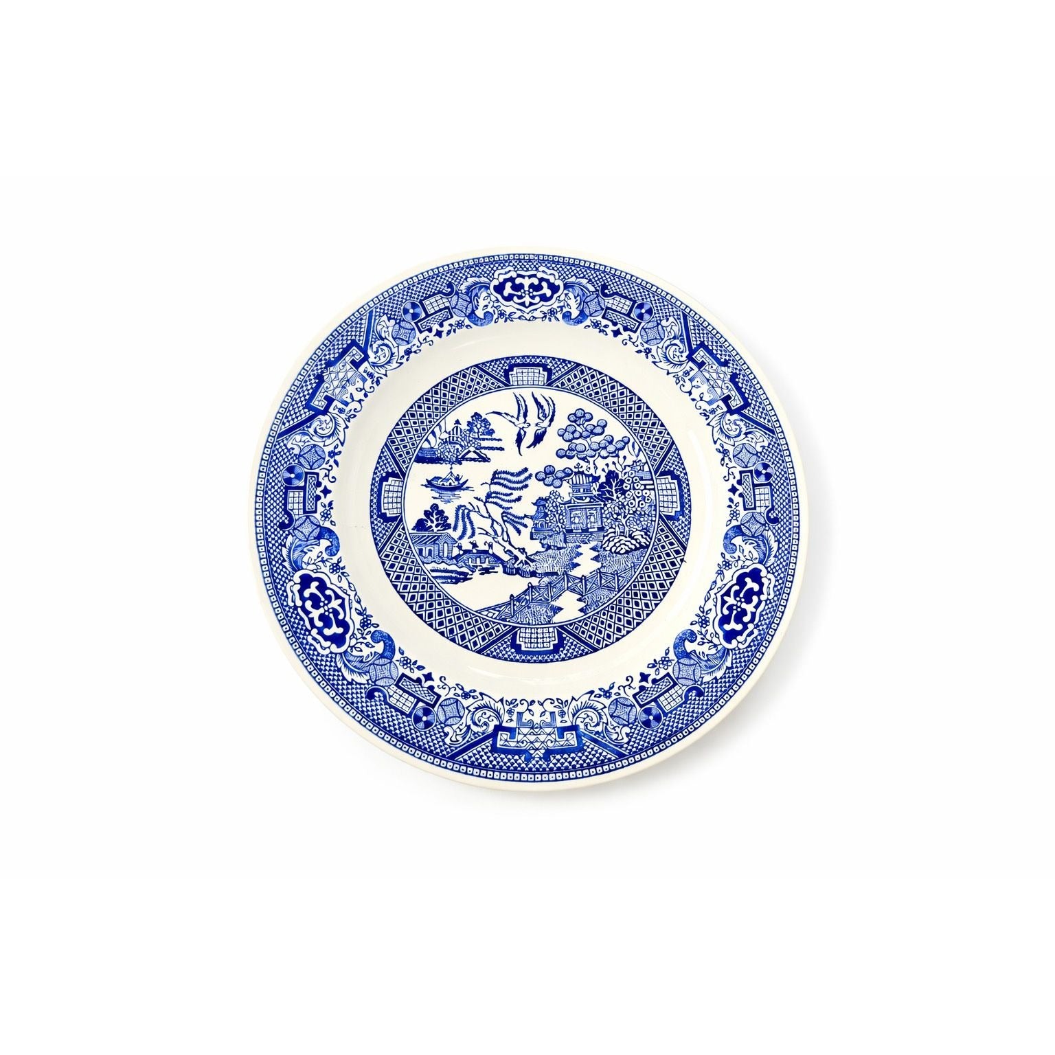 Luncheon Side Plate Vintage Blue Willow Ware Royal USA 9" Chinosiere Replacement China Oriental Traditional Gallery Wall