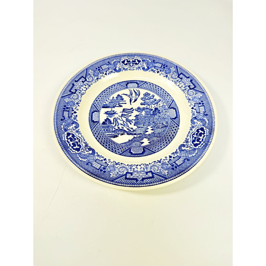 Luncheon Side Plate Vintage Blue Willow Ware Royal USA 9" Chinosiere Replacement China Oriental Traditional Gallery Wall