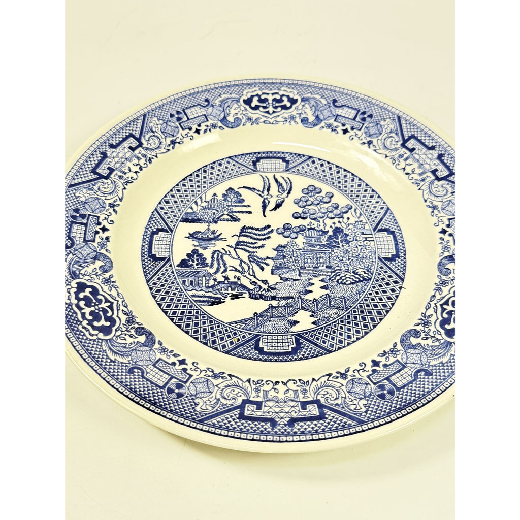 Luncheon Side Plate Vintage Blue Willow Ware Royal USA 9" Chinosiere Replacement China Oriental Traditional Gallery Wall