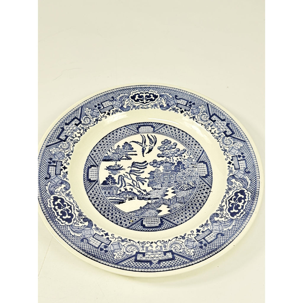 Luncheon Side Plate Vintage Blue Willow Ware Royal USA 9" Chinosiere Replacement China Oriental Traditional Gallery Wall