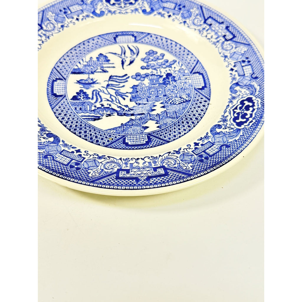 Luncheon Side Plate Vintage Blue Willow Ware Royal USA 9" Chinosiere Replacement China Oriental Traditional Gallery Wall