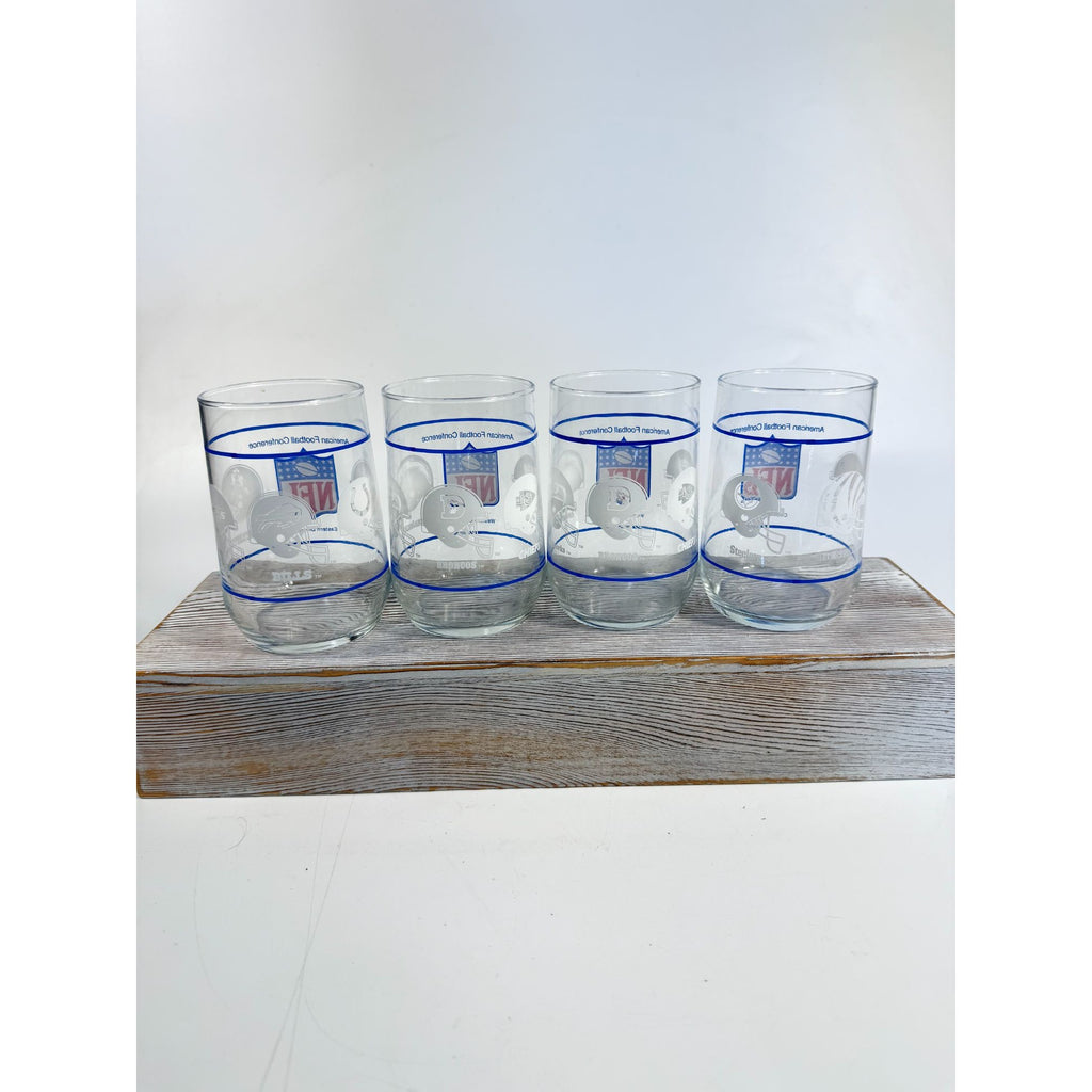 Drinking Tea Water Glasses American Football Conference Western Central Eastern Sports Team Vintage Man Cave Barware Drinkware NFL Collector