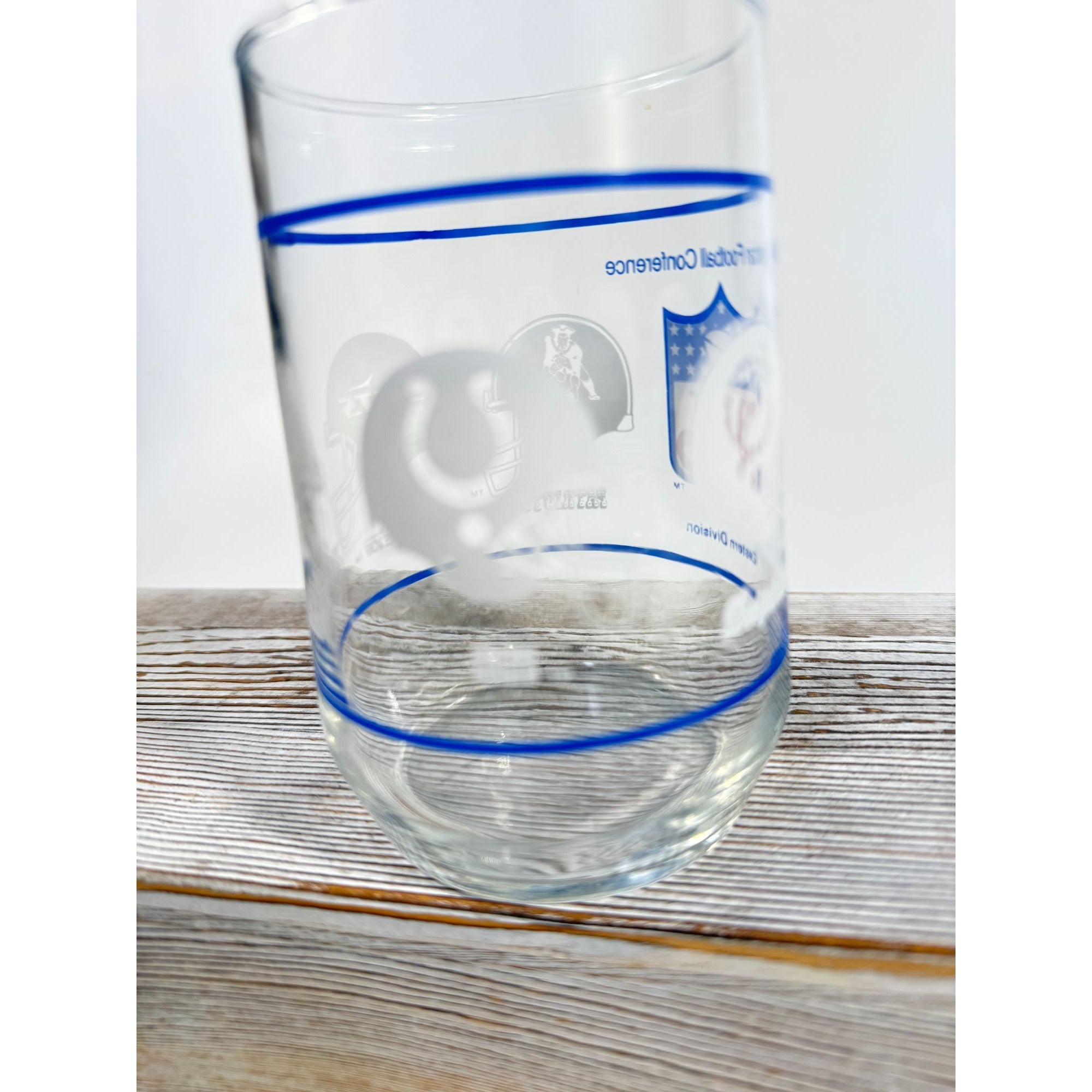 Drinking Tea Water Glasses American Football Conference Western Central Eastern Sports Team Vintage Man Cave Barware Drinkware NFL Collector