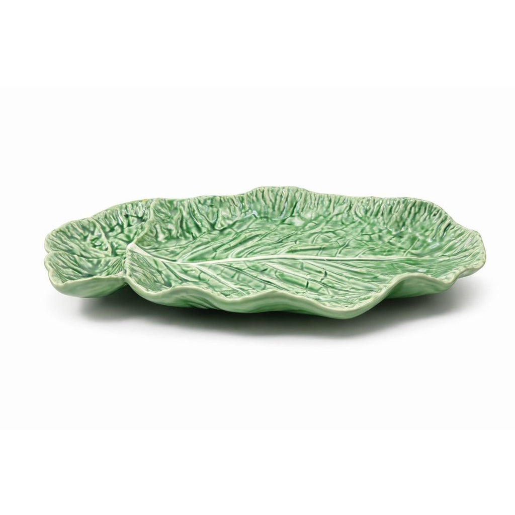 Serving Platter Chip and Dip Bordallo Pinheiro Large Green Cabbage Leaf Made in Portugal Replacement China Grand Millennial