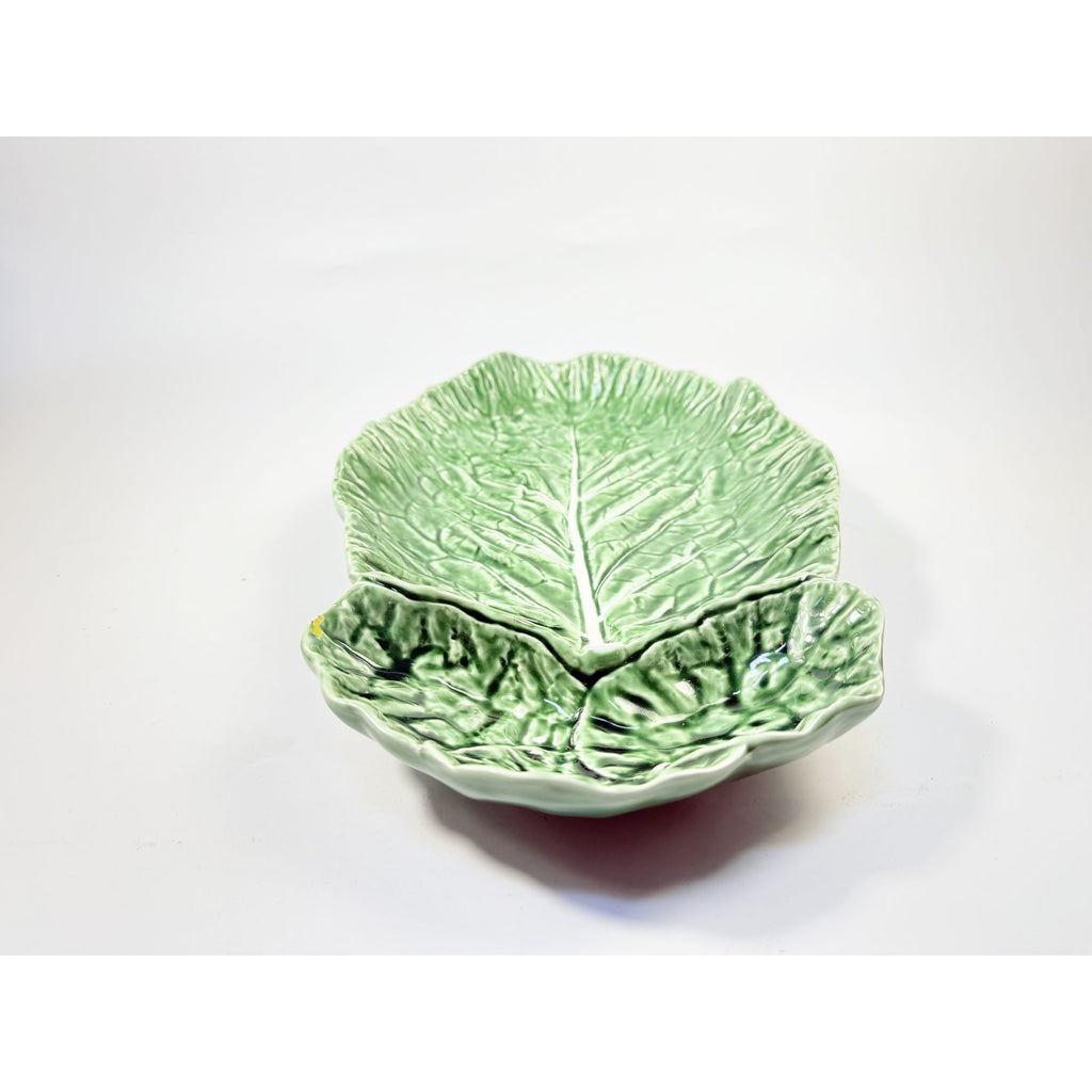 Serving Platter Chip and Dip Bordallo Pinheiro Large Green Cabbage Leaf Made in Portugal Replacement China Grand Millennial