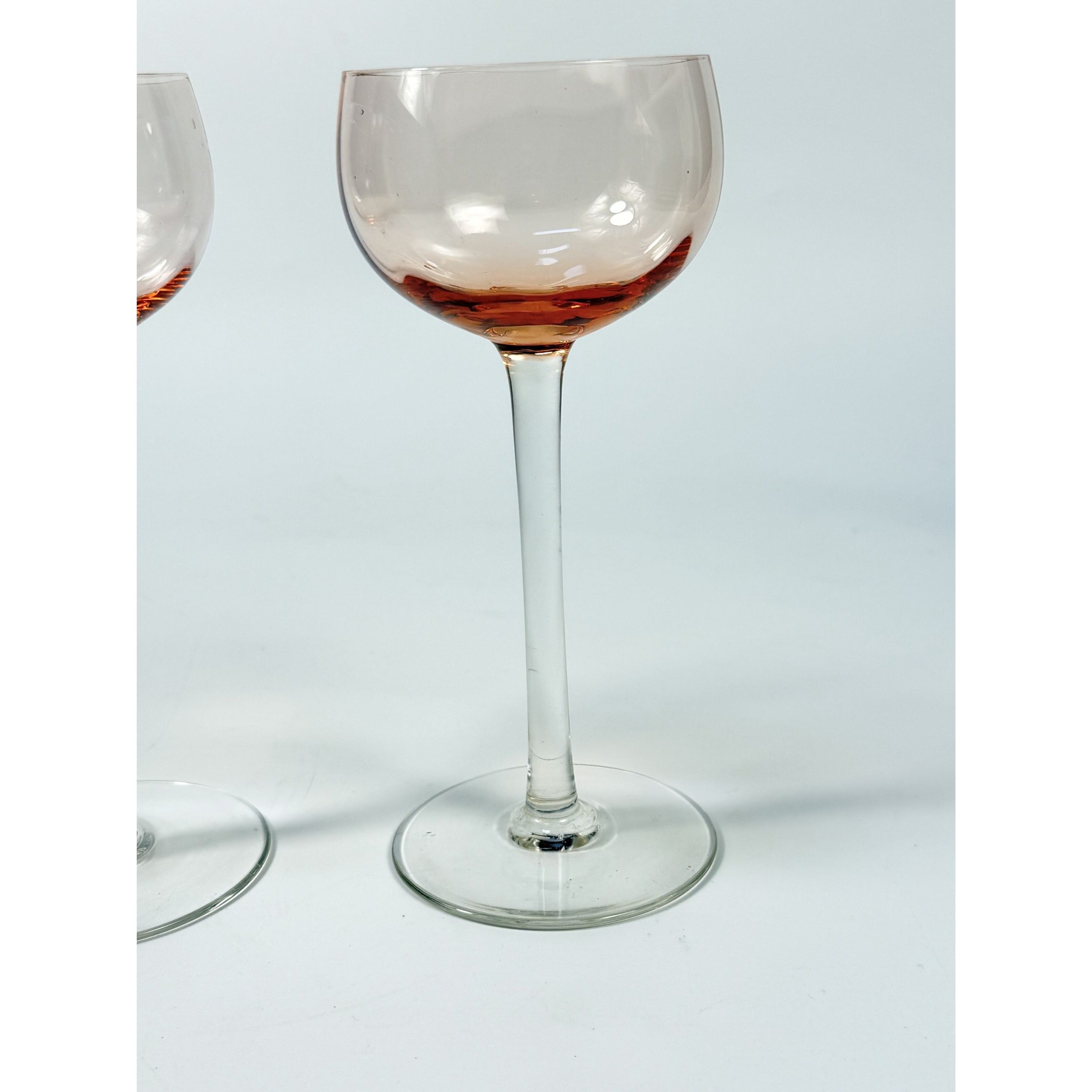 Cordial Glasses Pink Stemware 4 oz Vintage Bubble Glass Replacement Glassware Barware Hostess Party Champagne Wine