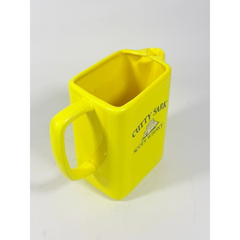 Whiskey Pitcher Cutty Sark Scots Whisky Yellow Ceramic Made in Mexico Pub Single Malt Advertising Liquor Barware Collectible Man Cave