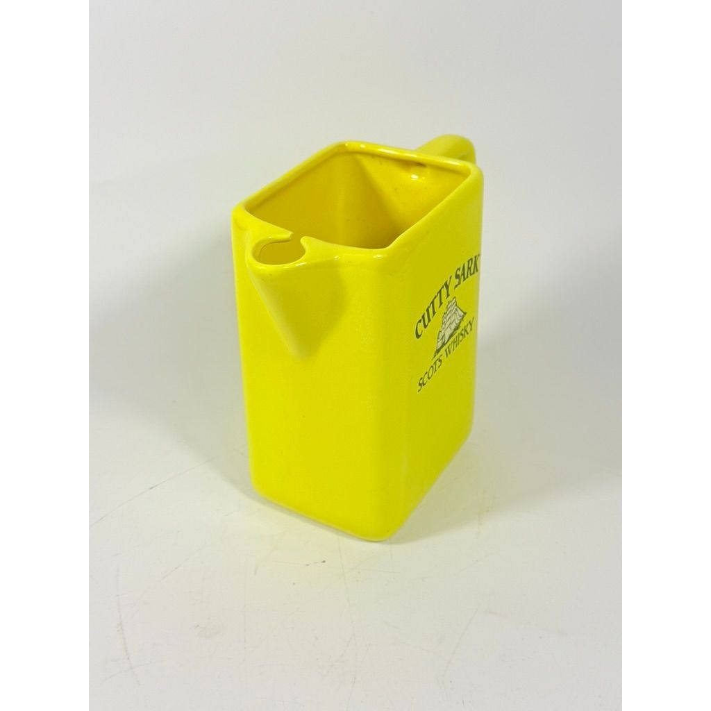 Whiskey Pitcher Cutty Sark Scots Whisky Yellow Ceramic Made in Mexico Pub Single Malt Advertising Liquor Barware Collectible Man Cave