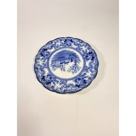 Flow Blue Dinner Plate Antique Cobalt Togo F Winkle Colonial Pottery Stoke England Scalloped Edge Replacement China Gallery Wall Home Decor