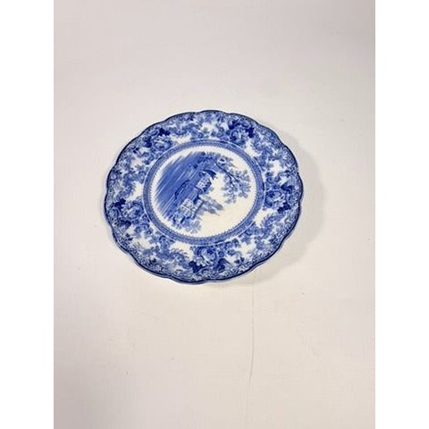 Flow Blue Dinner Plate Antique Cobalt Togo F Winkle Colonial Pottery Stoke England Scalloped Edge Replacement China Gallery Wall Home Decor