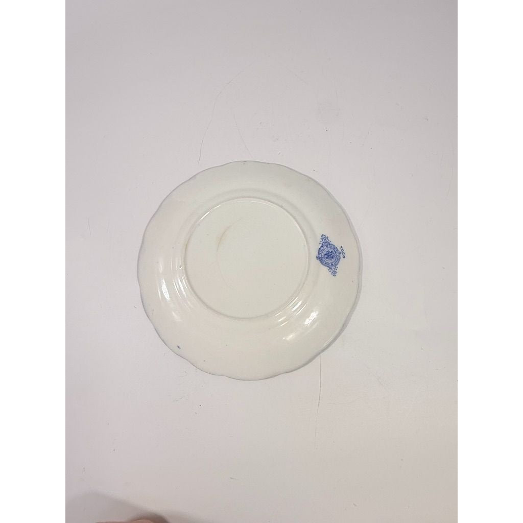 Flow Blue Dinner Plate Antique Cobalt Togo F Winkle Colonial Pottery Stoke England Scalloped Edge Replacement China Gallery Wall Home Decor