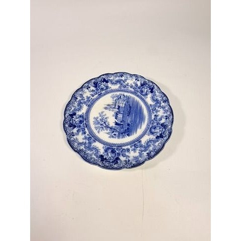 Flow Blue Dinner Plate Antique Cobalt Togo F Winkle Colonial Pottery Stoke England Scalloped Edge Replacement China Gallery Wall Home Decor
